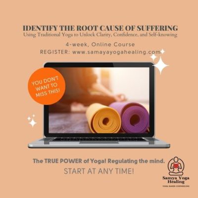 Digital flyer for "Identify the root Cause of Suffering" course