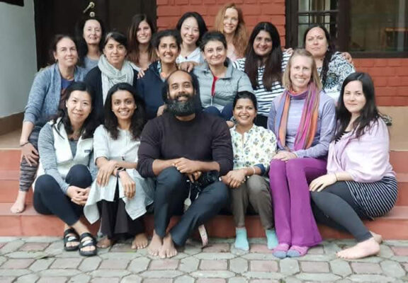 Yoga Teacher Training Participants With Prasad