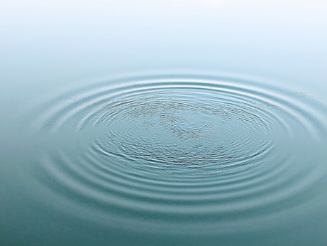 ripple from a rain drop