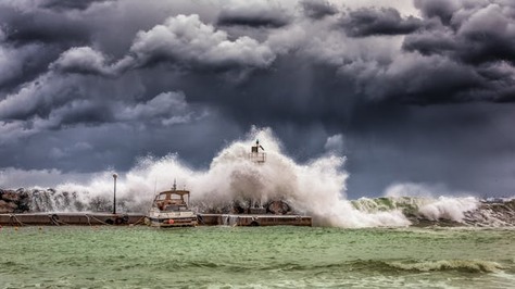 waves crashing over a dock symbolizing the surge anger can create