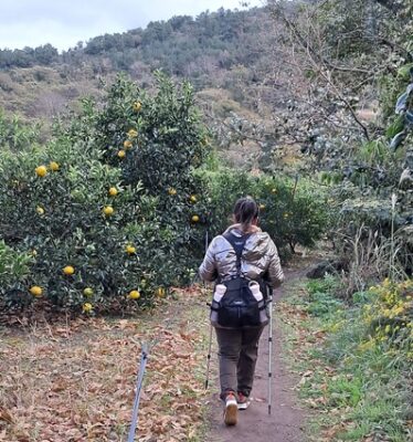 woman going for a walk to move her energy