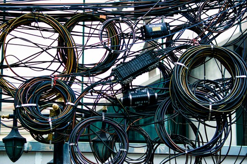 Layers and layers of electrical wiring like the survival instincts we are wired with