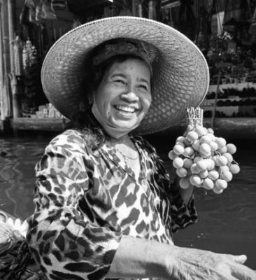 Thai woman with longkong fruit